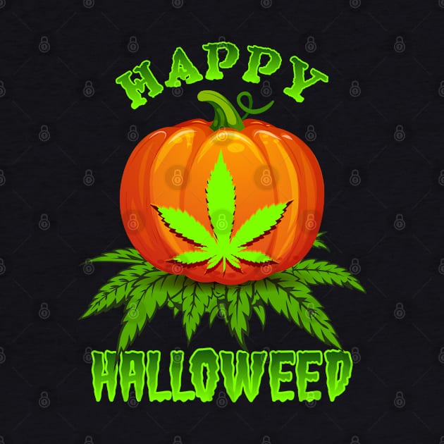 Pumpkin Weed THC Happy Halloweed Halloween Stoner by mckinney